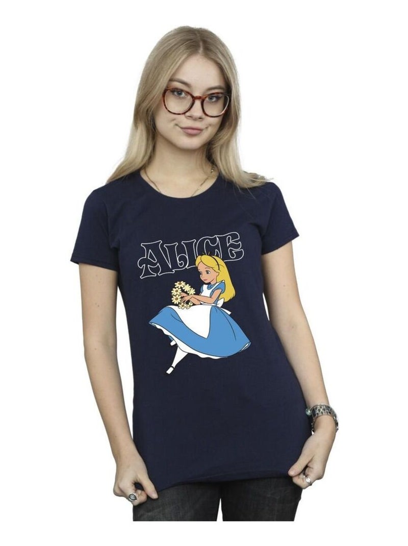 Disney - T-shirt ALICE IN WONDERLAND Bleu marine - Kiabi