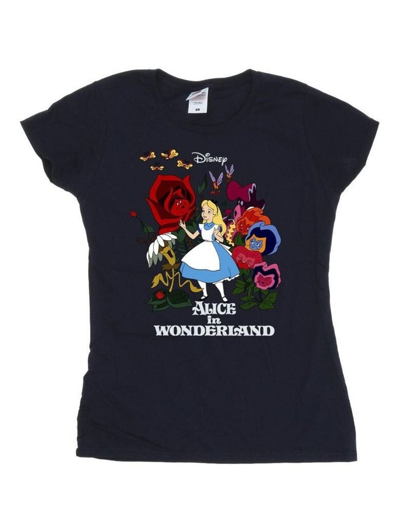 Disney - T-shirt ALICE IN WONDERLAND Bleu marine - Kiabi