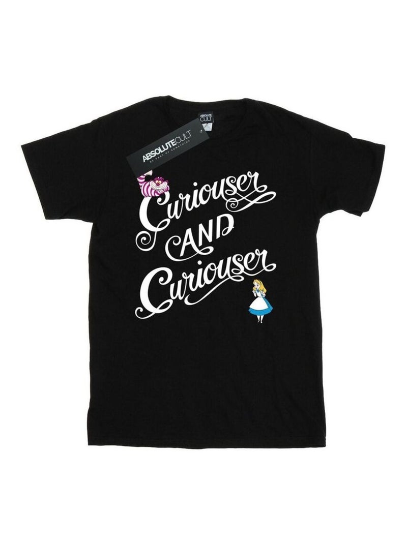 Disney - T-shirt ALICE IN WONDERLAND CURIOUSER Noir - Kiabi