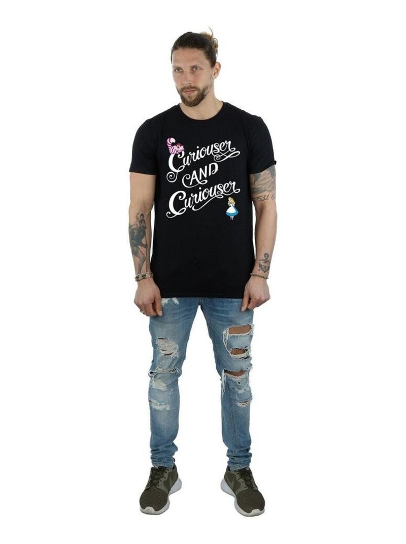 Disney - T-shirt ALICE IN WONDERLAND CURIOUSER Noir - Kiabi