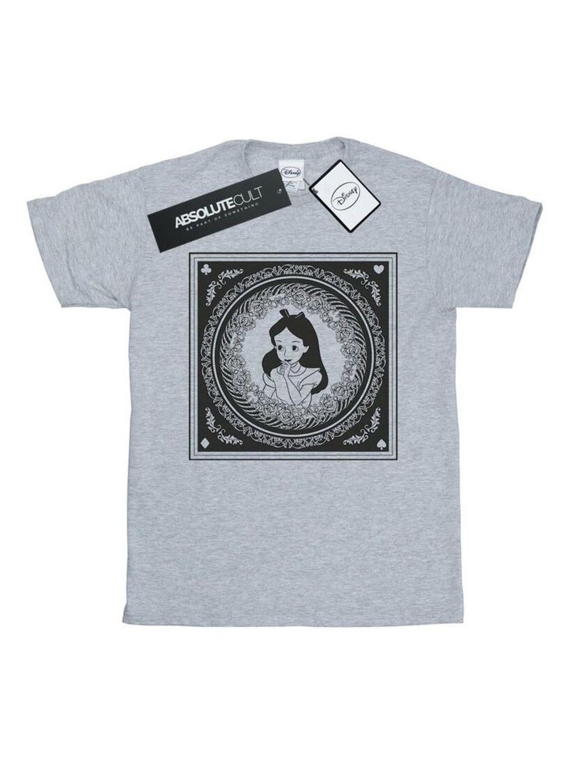 Disney - T-shirt ALICE IN WONDERLAND Gris chiné - Kiabi