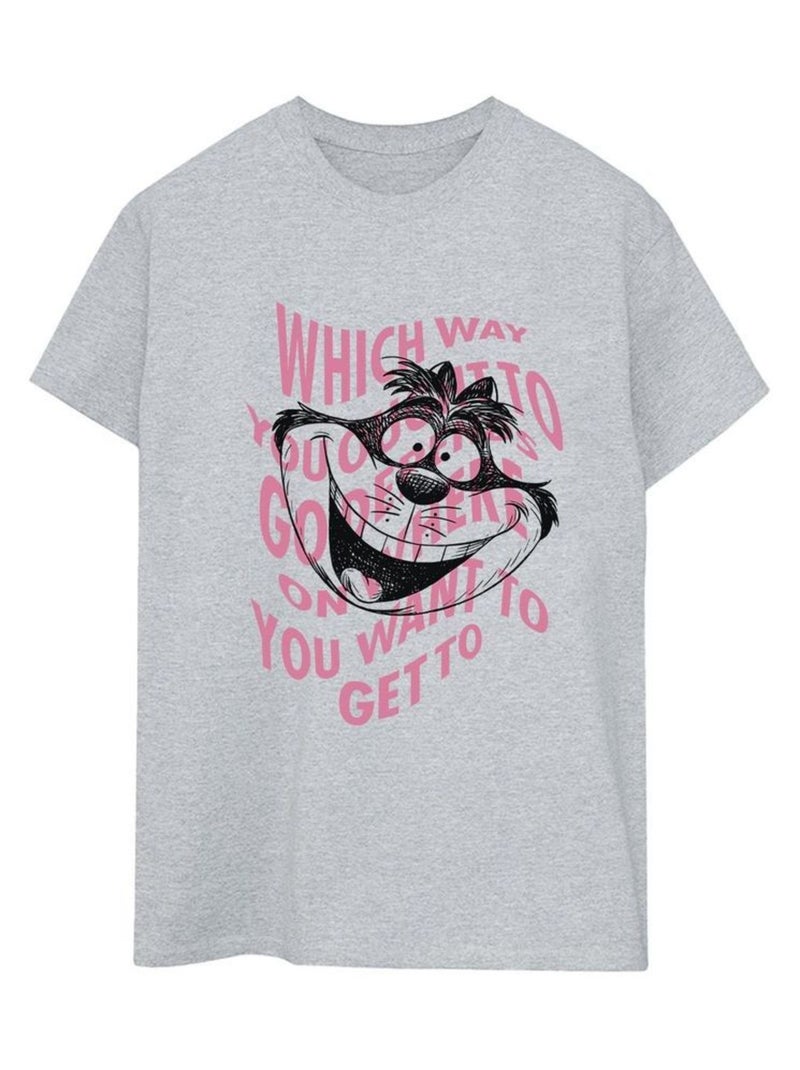 Disney - T-shirt ALICE IN WONDERLAND Gris chiné - Kiabi