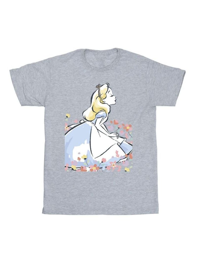 Disney - T-shirt ALICE IN WONDERLAND Gris chiné - Kiabi