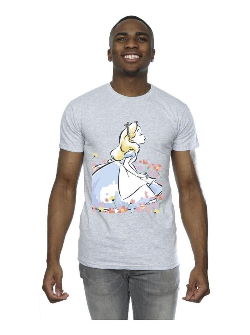 Disney - T-shirt ALICE IN WONDERLAND Gris chiné - Kiabi