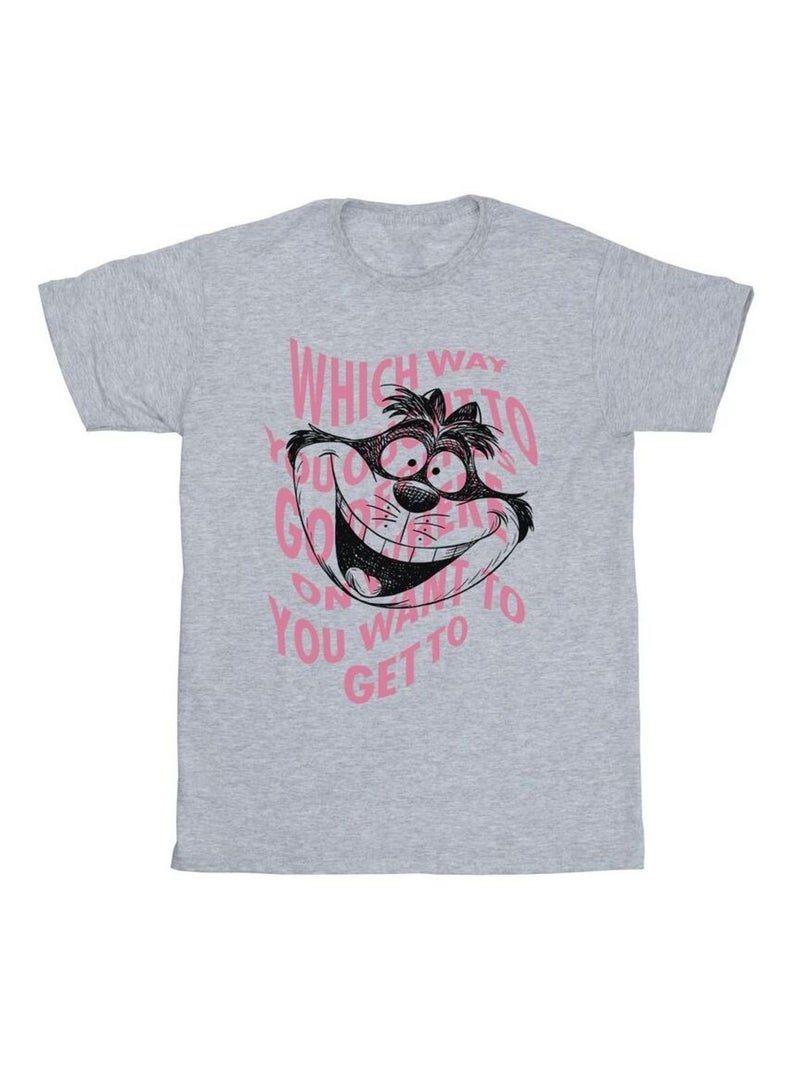 Disney - T-shirt ALICE IN WONDERLAND Gris chiné - Kiabi