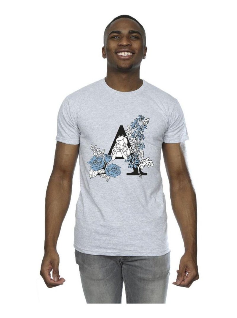 Disney - T-shirt ALICE IN WONDERLAND Gris chiné - Kiabi