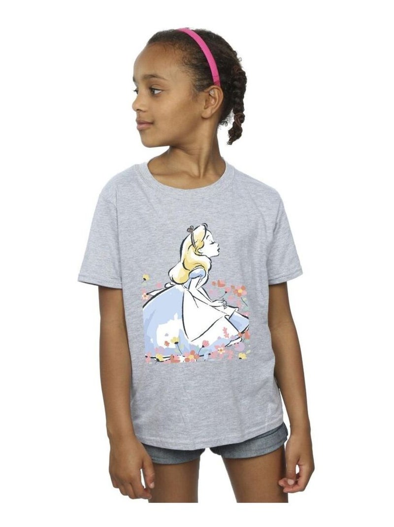 Disney - T-shirt ALICE IN WONDERLAND Gris chiné - Kiabi