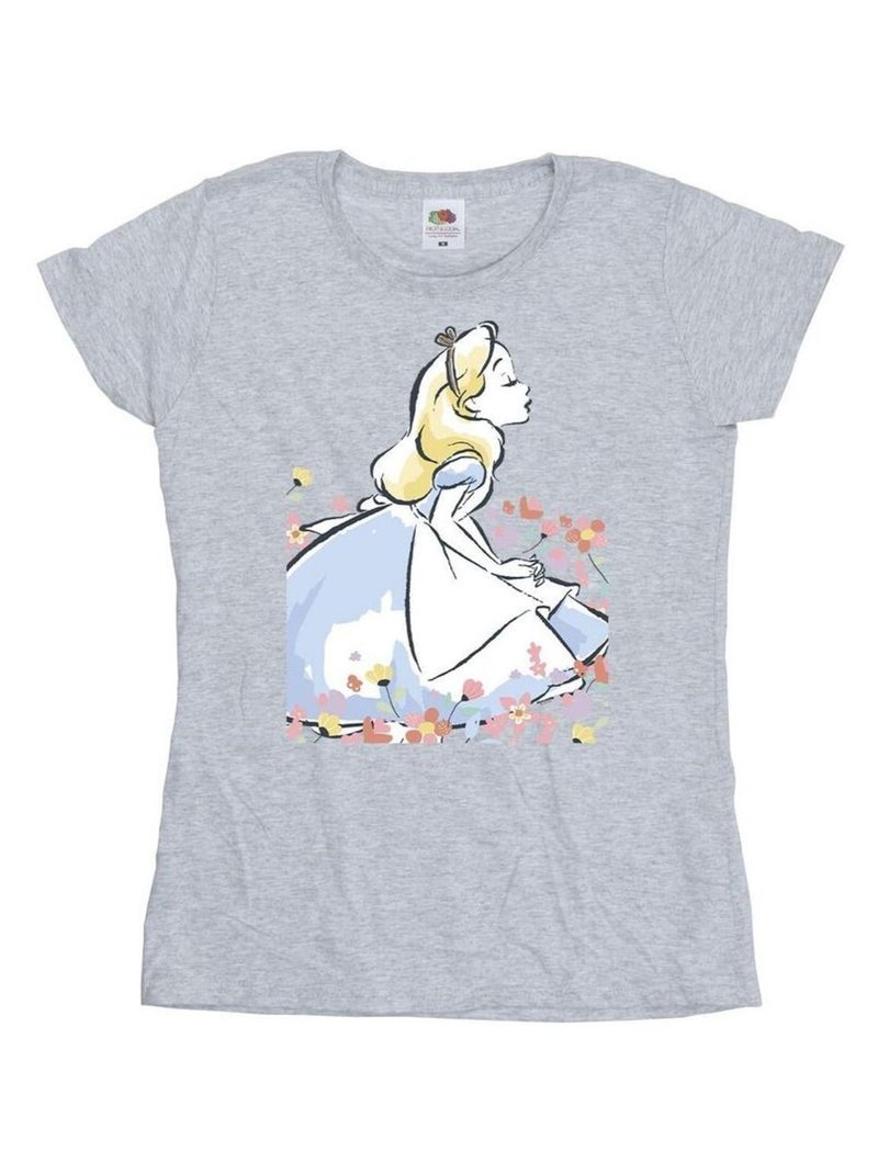 Disney - T-shirt ALICE IN WONDERLAND Gris chiné - Kiabi