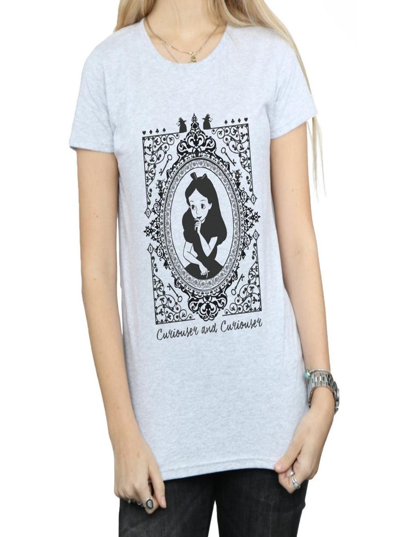 Disney - T-shirt ALICE IN WONDERLAND Gris chiné - Kiabi
