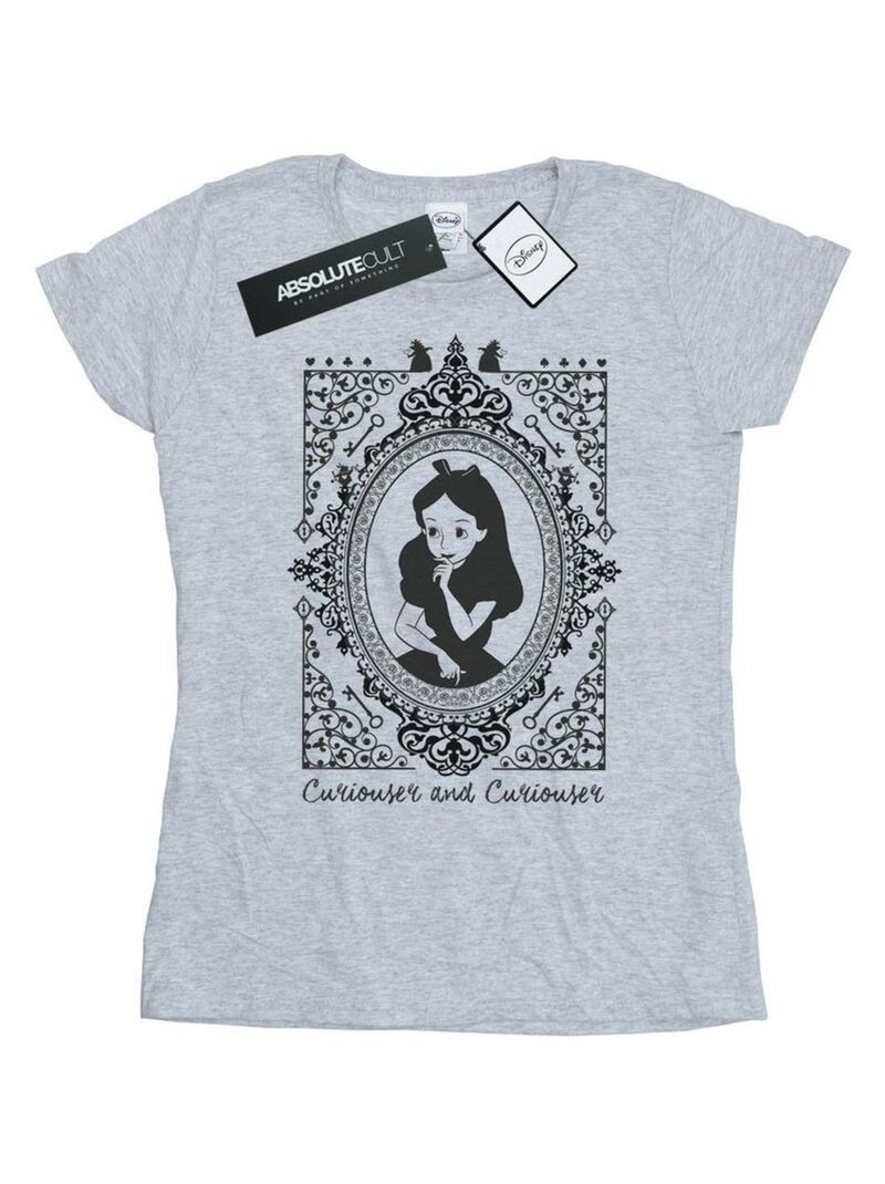 Disney - T-shirt ALICE IN WONDERLAND Gris chiné - Kiabi