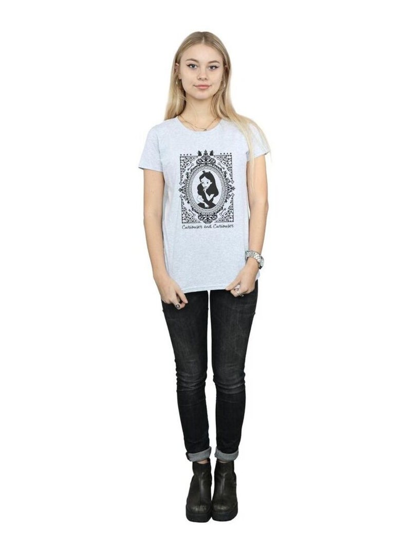 Disney - T-shirt ALICE IN WONDERLAND Gris chiné - Kiabi