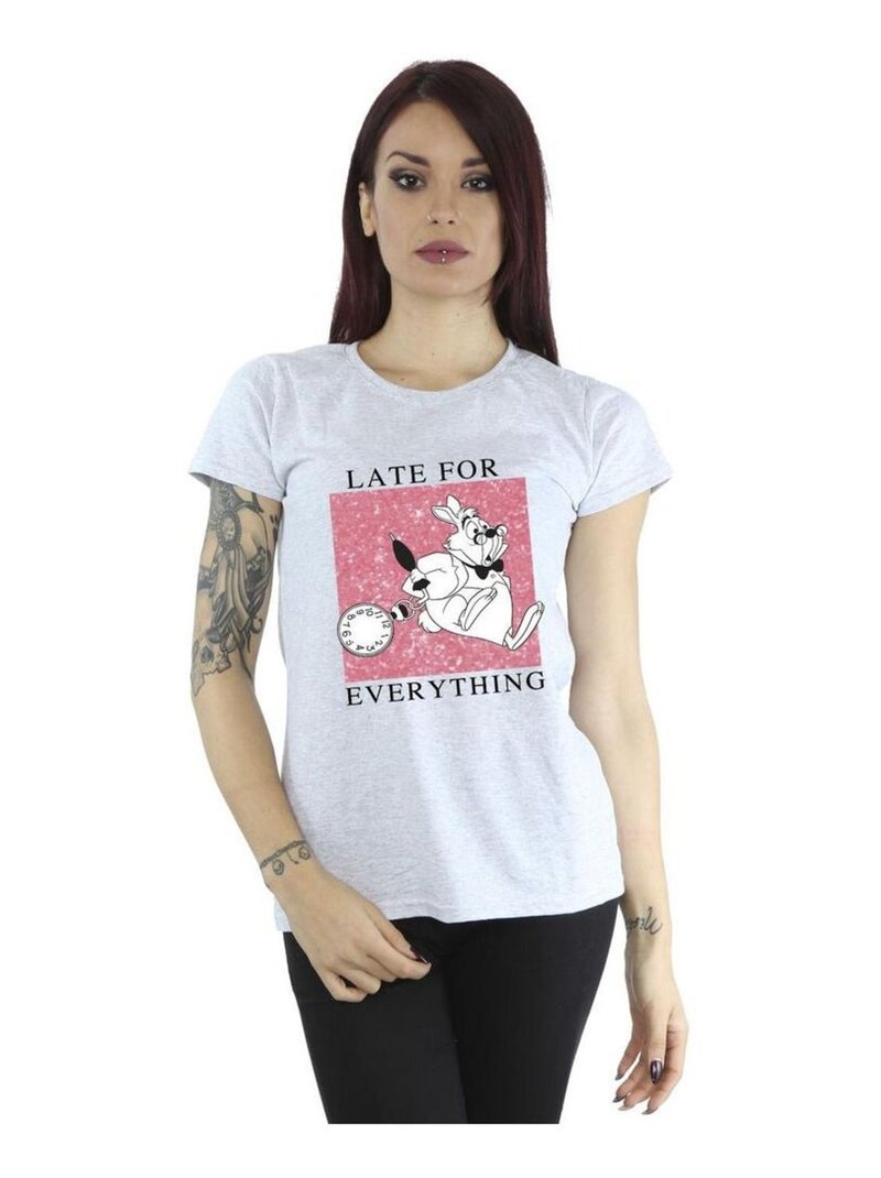 Disney - T-shirt ALICE IN WONDERLAND Gris chiné - Kiabi