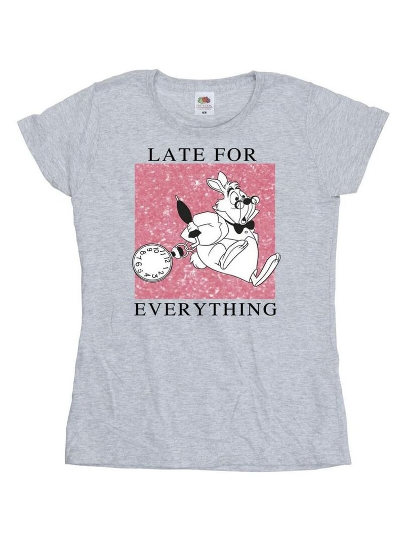 Disney - T-shirt ALICE IN WONDERLAND Gris chiné - Kiabi
