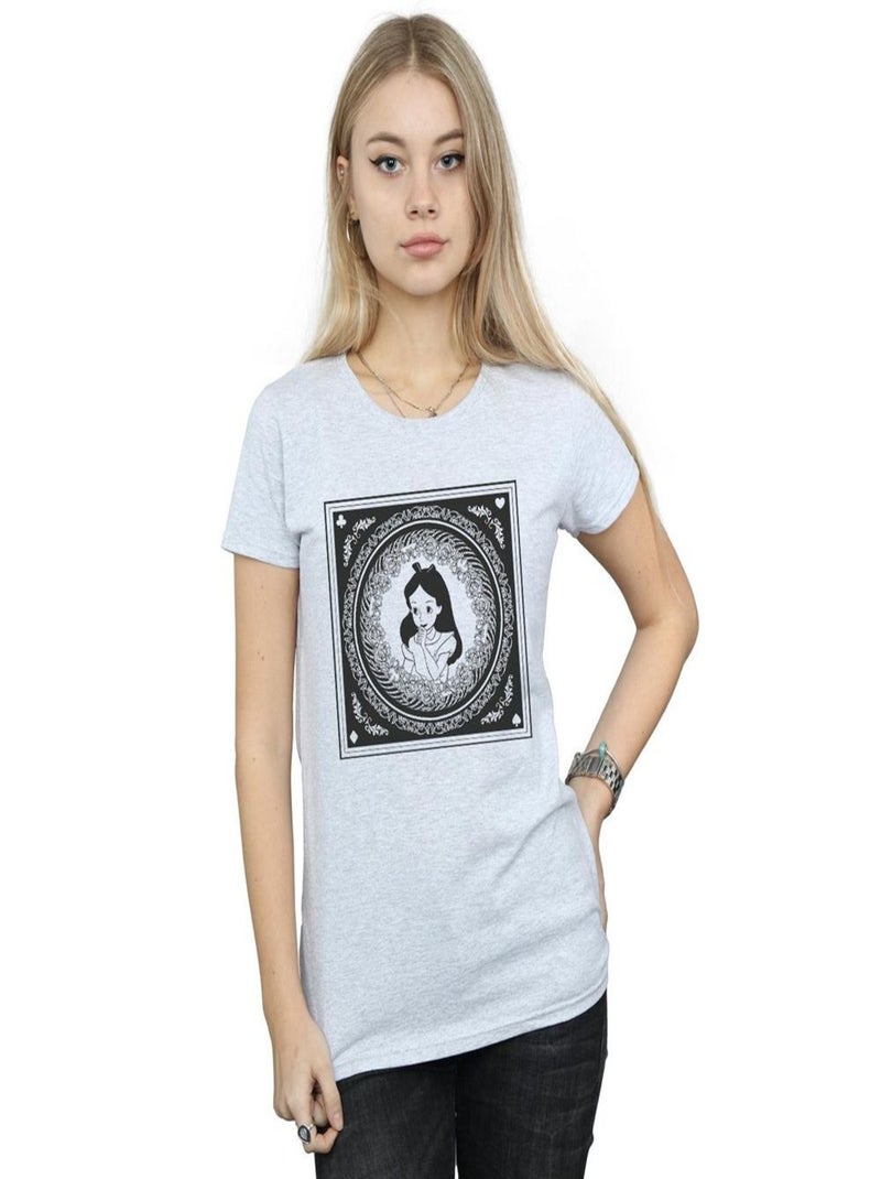 Disney - T-shirt ALICE IN WONDERLAND Gris chiné - Kiabi