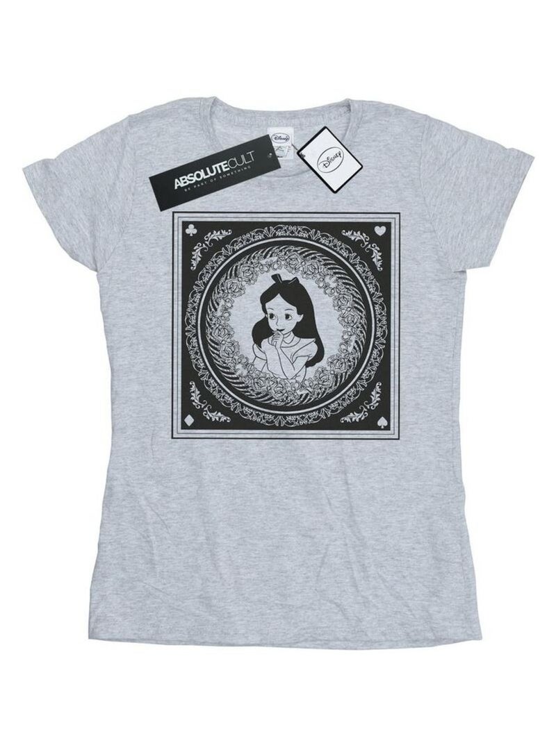 Disney - T-shirt ALICE IN WONDERLAND Gris chiné - Kiabi