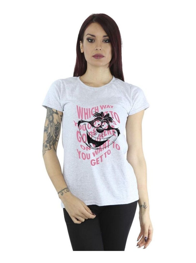 Disney - T-shirt ALICE IN WONDERLAND Gris chiné - Kiabi