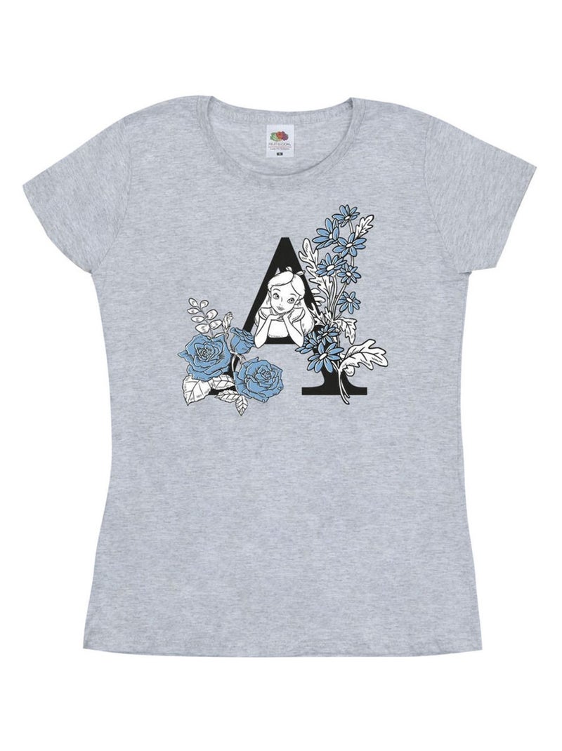 Disney - T-shirt ALICE IN WONDERLAND Gris chiné - Kiabi