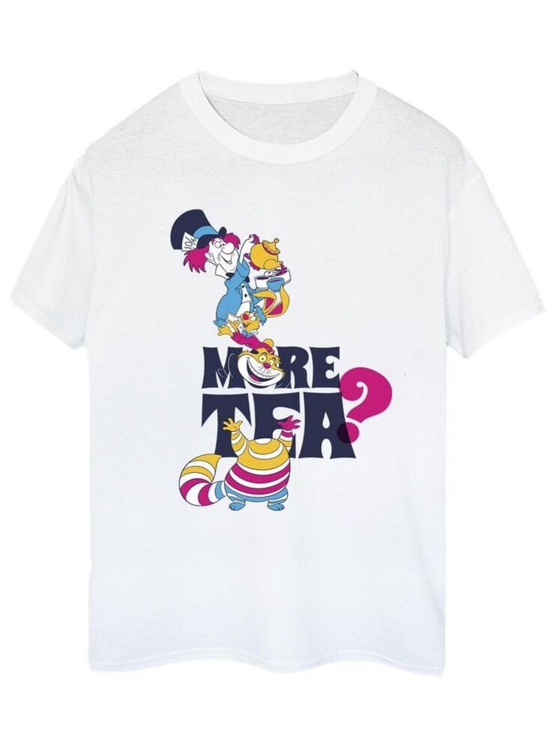 Disney - T-shirt ALICE IN WONDERLAND MORE TEA Blanc - Kiabi