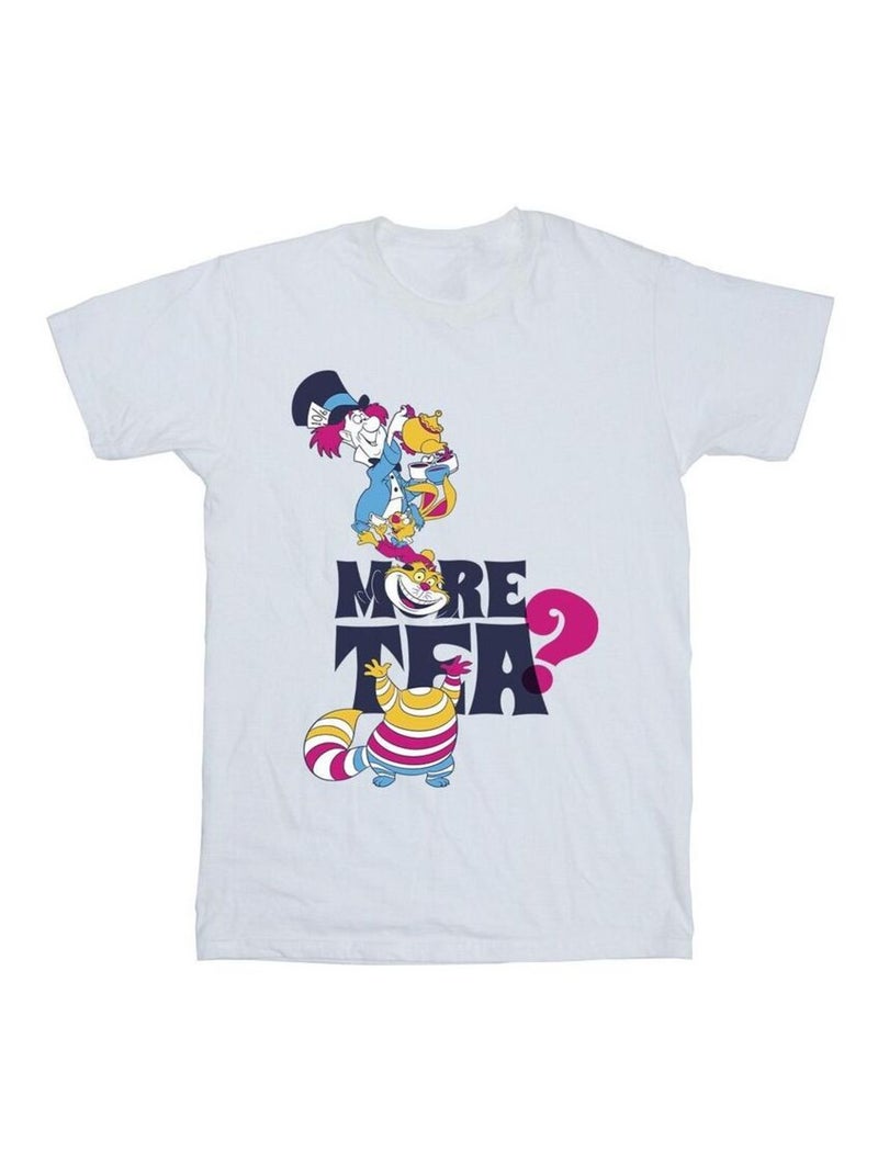 Disney - T-shirt ALICE IN WONDERLAND MORE TEA Blanc - Kiabi