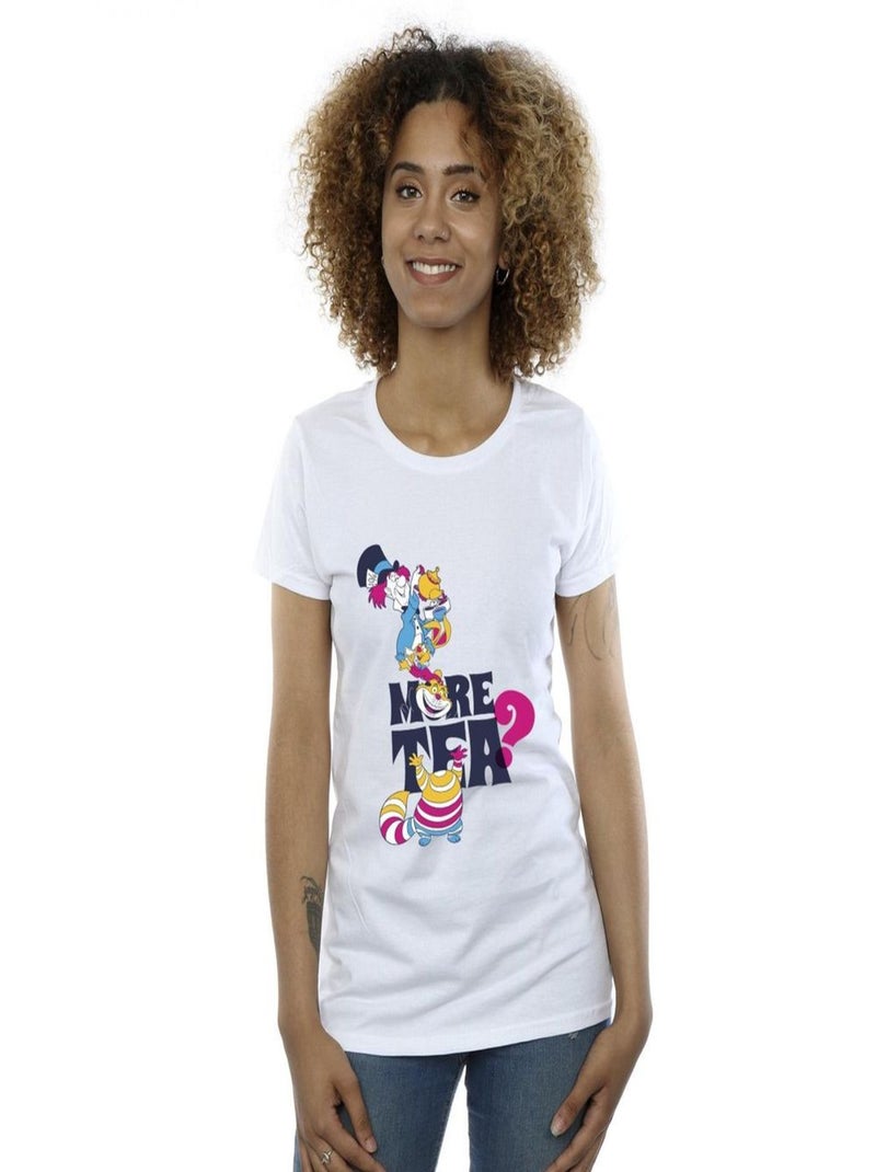 Disney - T-shirt ALICE IN WONDERLAND MORE TEA Blanc - Kiabi