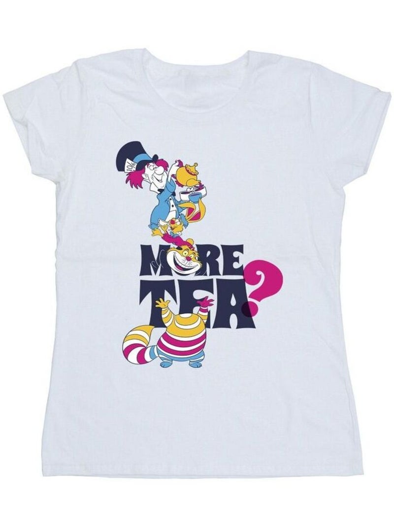 Disney - T-shirt ALICE IN WONDERLAND MORE TEA Blanc - Kiabi
