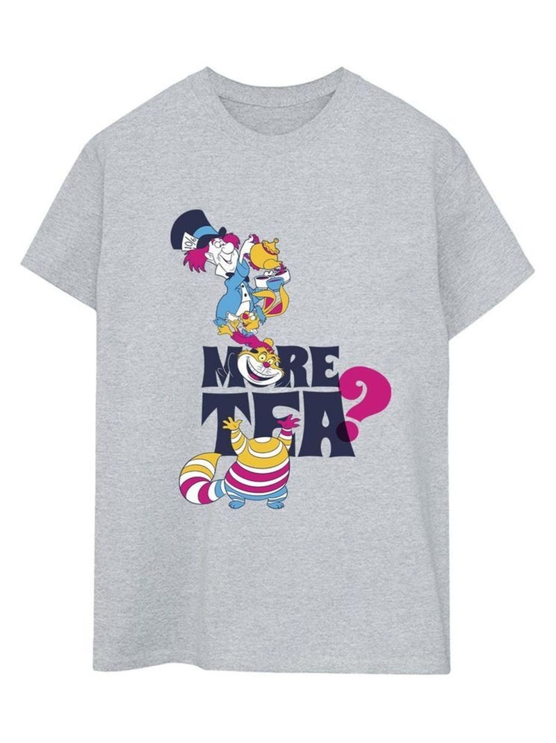 Disney - T-shirt ALICE IN WONDERLAND MORE TEA Gris chiné - Kiabi