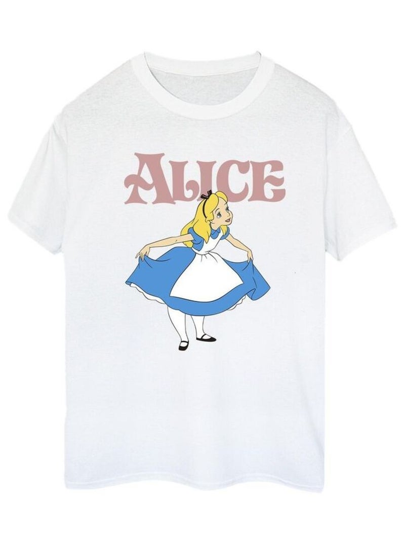 Disney - T-shirt ALICE IN WONDERLAND TAKE A BOW Blanc - Kiabi