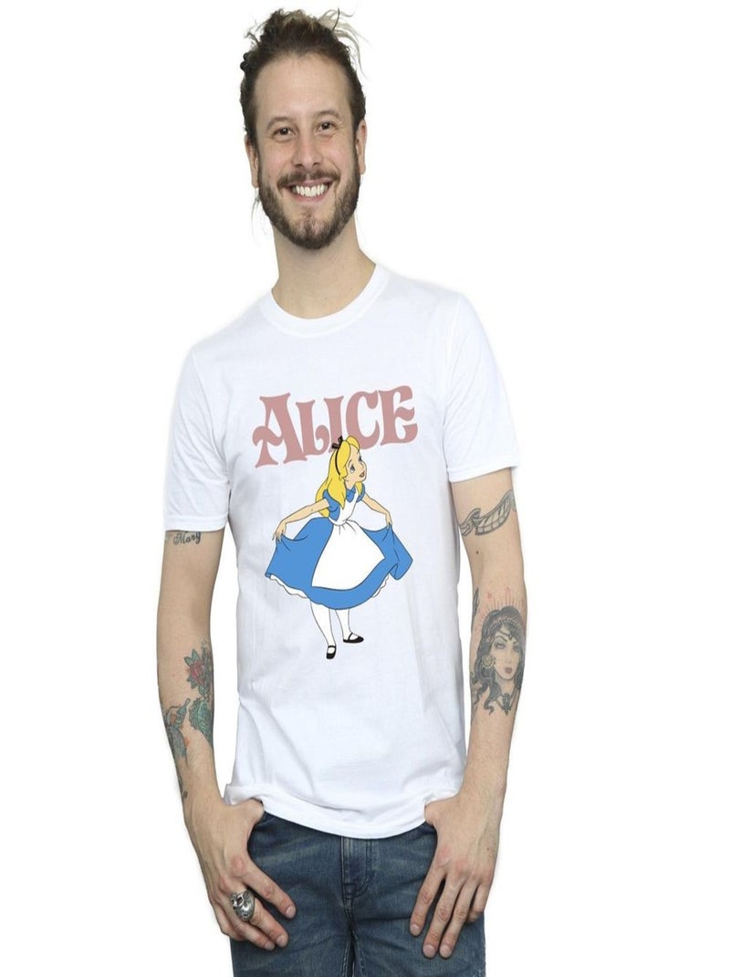Disney - T-shirt ALICE IN WONDERLAND TAKE A BOW Blanc - Kiabi