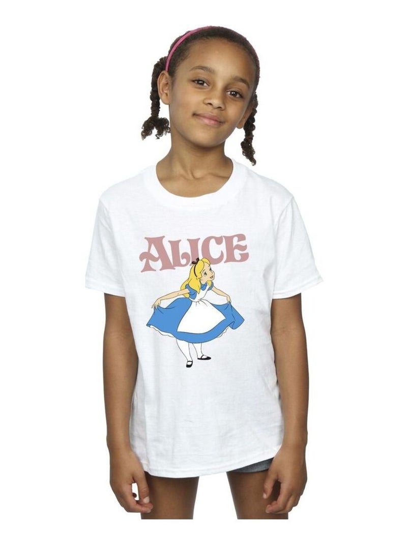 Disney - T-shirt ALICE IN WONDERLAND TAKE A BOW Blanc - Kiabi