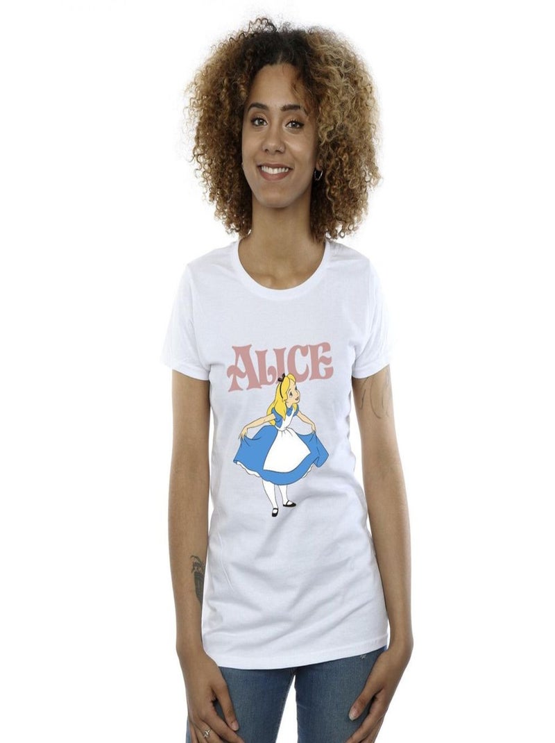 Disney - T-shirt ALICE IN WONDERLAND TAKE A BOW Blanc - Kiabi