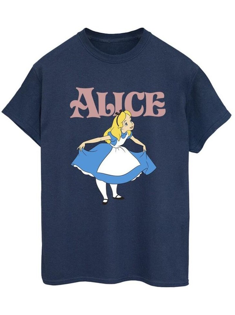 Disney - T-shirt ALICE IN WONDERLAND TAKE A BOW Bleu marine - Kiabi