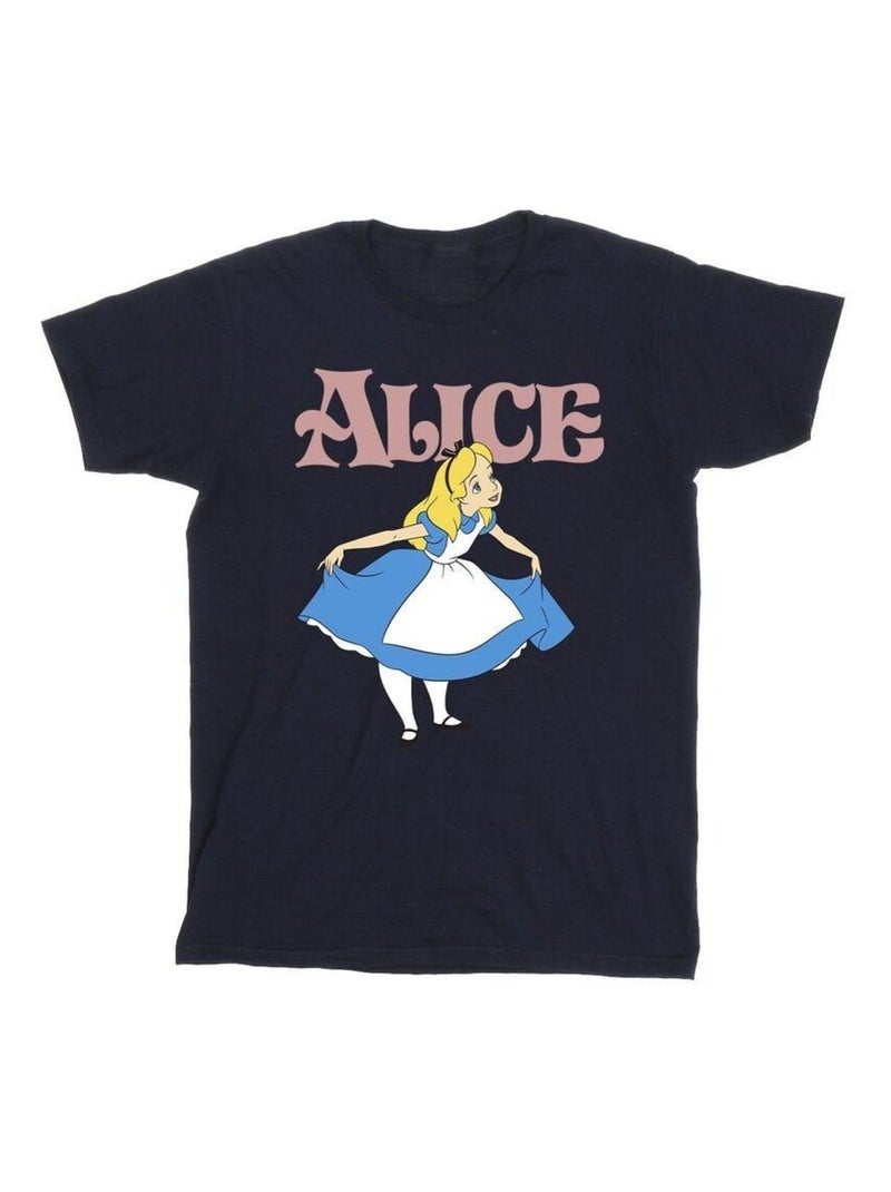 Disney - T-shirt ALICE IN WONDERLAND TAKE A BOW Bleu marine - Kiabi