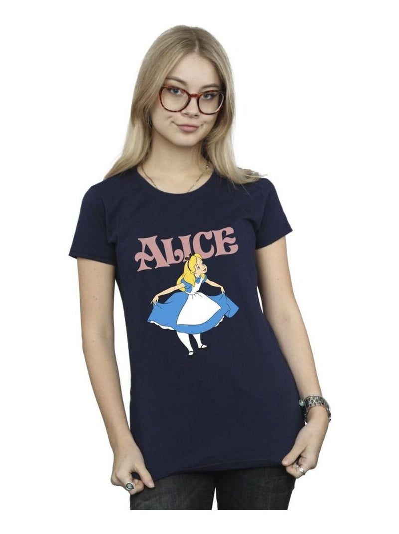 Disney - T-shirt ALICE IN WONDERLAND TAKE A BOW Bleu marine - Kiabi