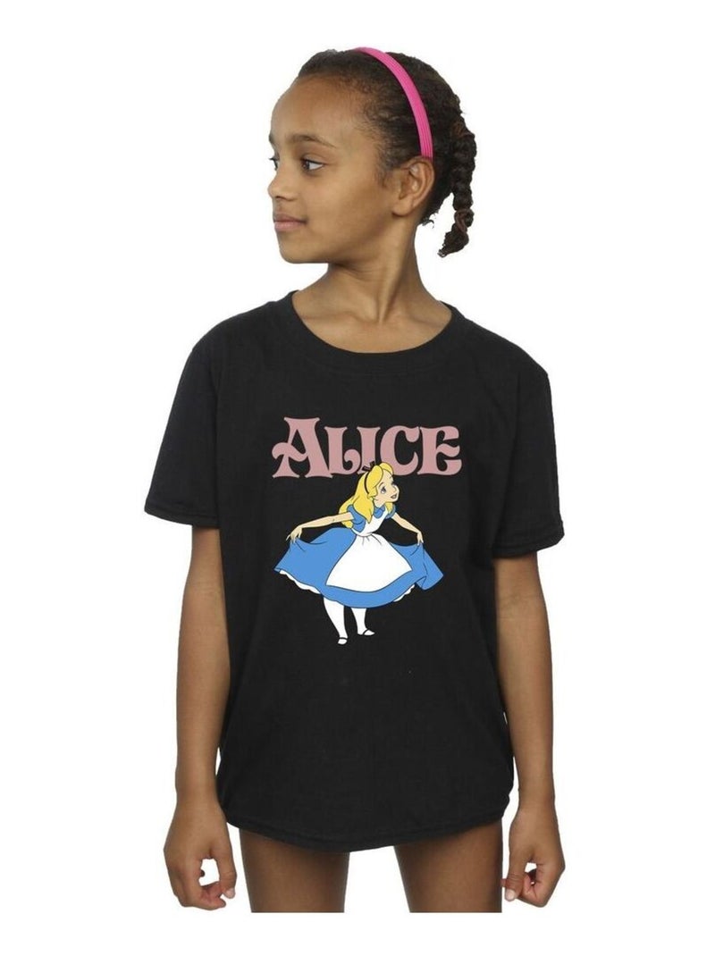 Disney - T-shirt ALICE IN WONDERLAND TAKE A BOW Noir - Kiabi