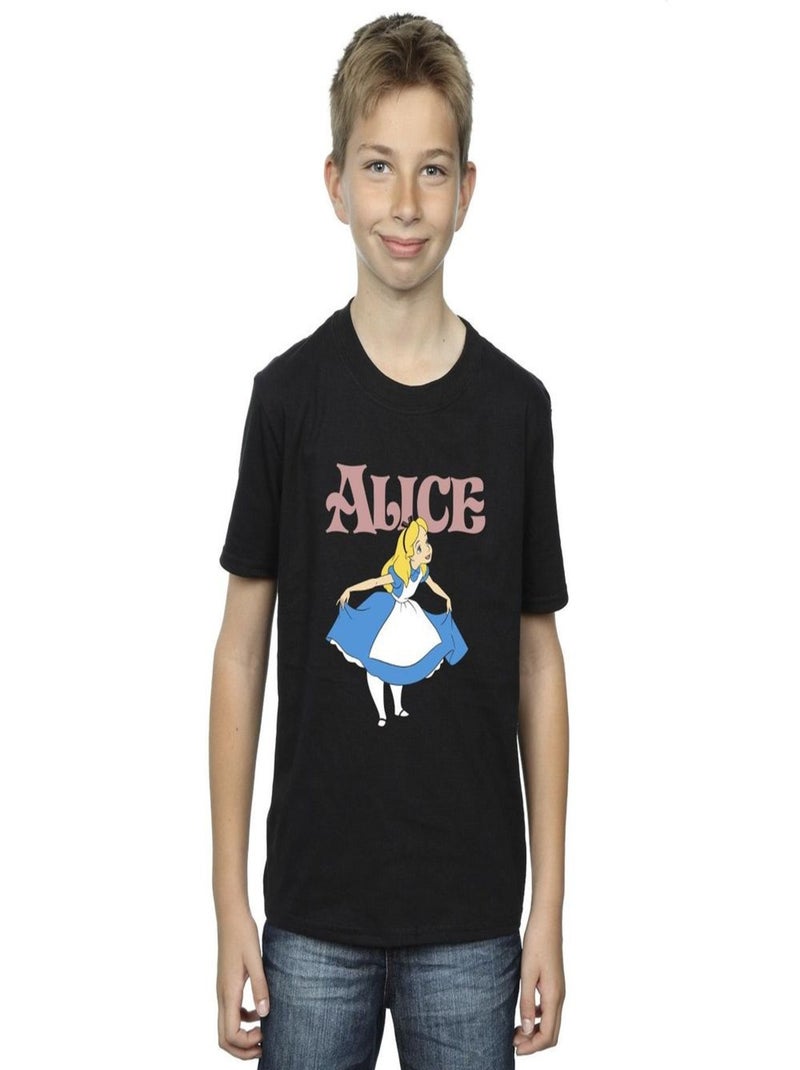 Disney - T-shirt ALICE IN WONDERLAND TAKE A BOW Noir - Kiabi