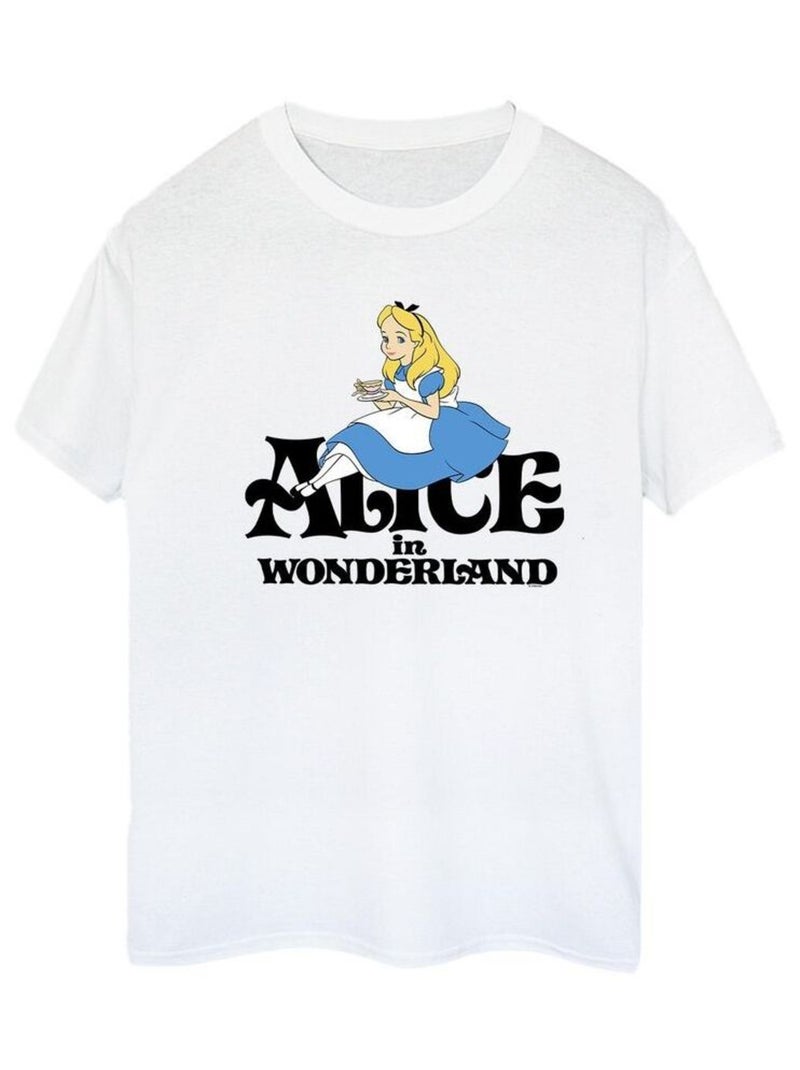 Disney - T-shirt ALICE IN WONDERLAND TEA DRINKER Blanc - Kiabi