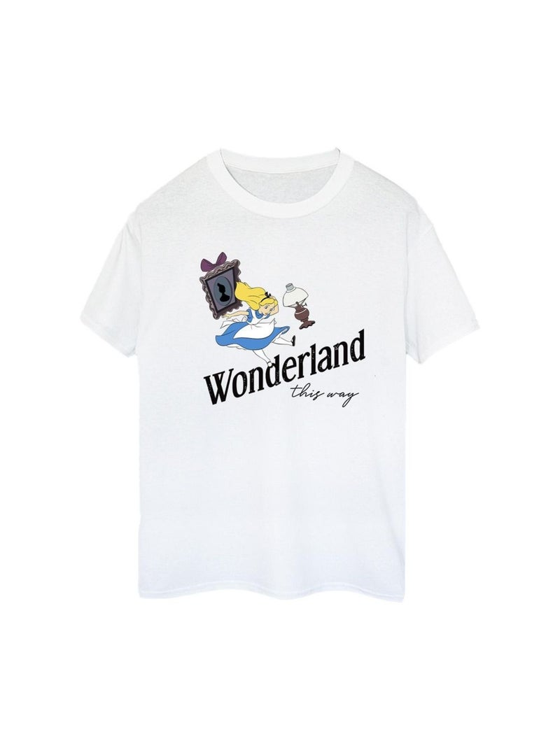 Disney - T-shirt ALICE IN WONDERLAND THIS WAY Blanc - Kiabi