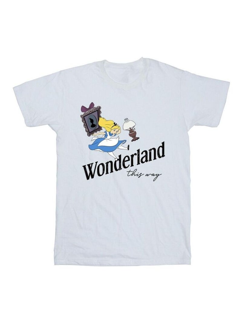 Disney - T-shirt ALICE IN WONDERLAND THIS WAY Blanc - Kiabi