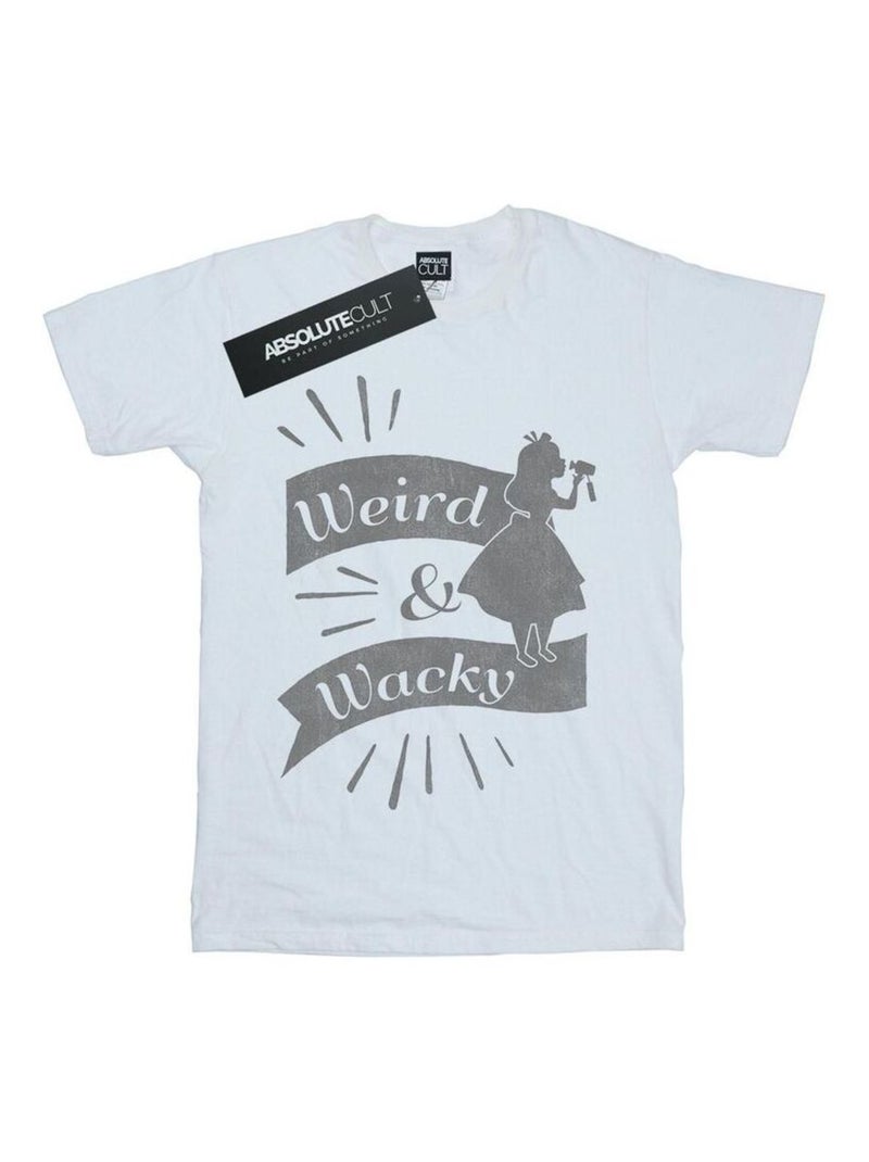 Disney - T-shirt ALICE IN WONDERLAND WEIRD AND WACKY Blanc - Kiabi