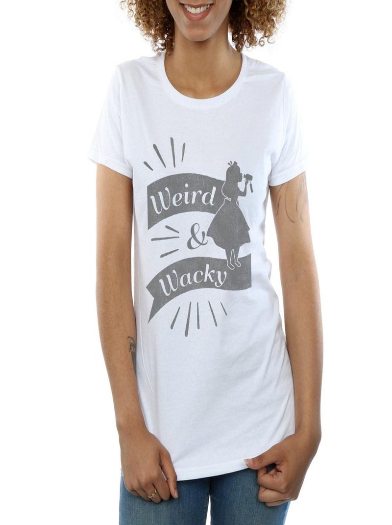 Disney - T-shirt ALICE IN WONDERLAND WEIRD AND WACKY Blanc - Kiabi