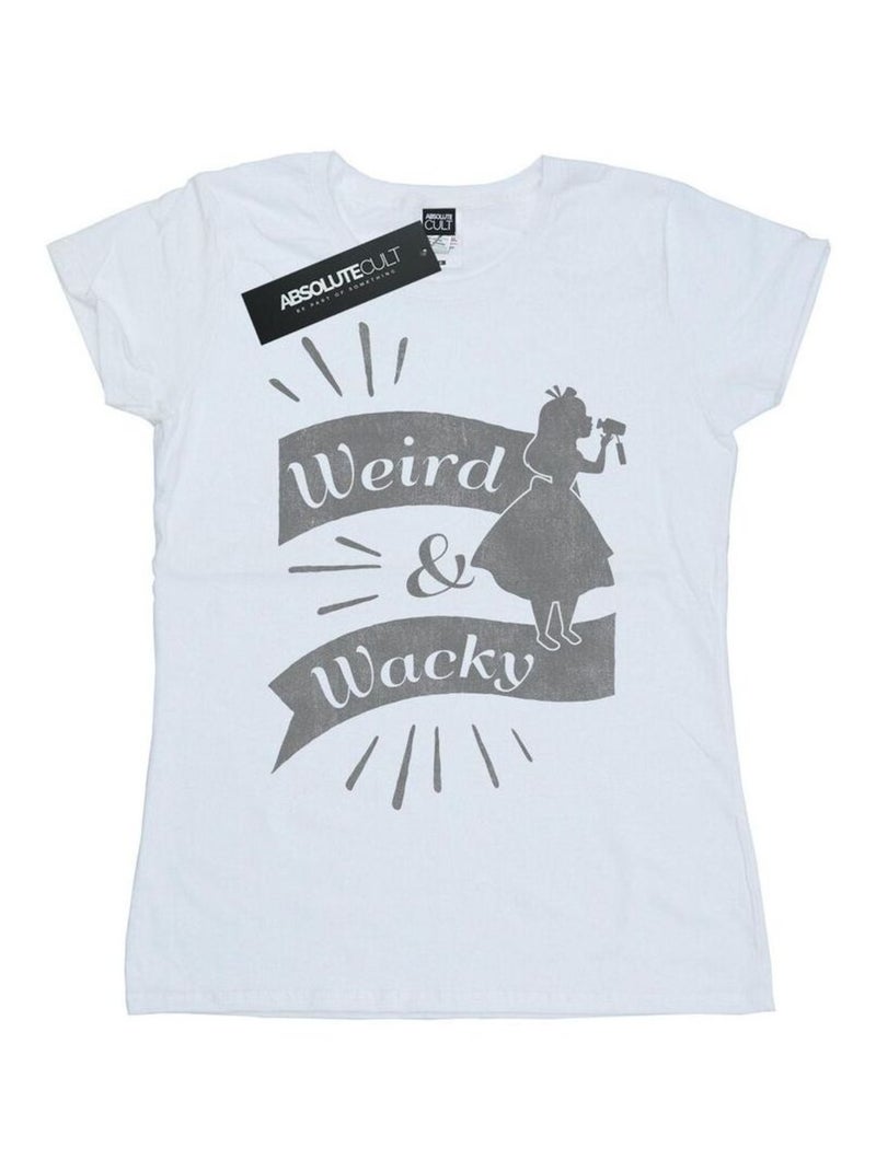 Disney - T-shirt ALICE IN WONDERLAND WEIRD AND WACKY Blanc - Kiabi