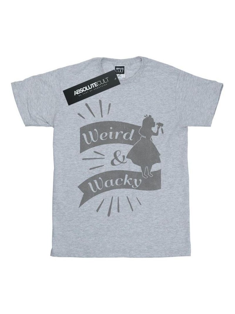 Disney - T-shirt ALICE IN WONDERLAND WEIRD AND WACKY Gris chiné - Kiabi