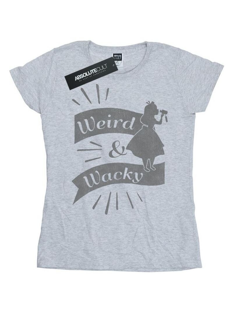 Disney - T-shirt ALICE IN WONDERLAND WEIRD AND WACKY Gris chiné - Kiabi