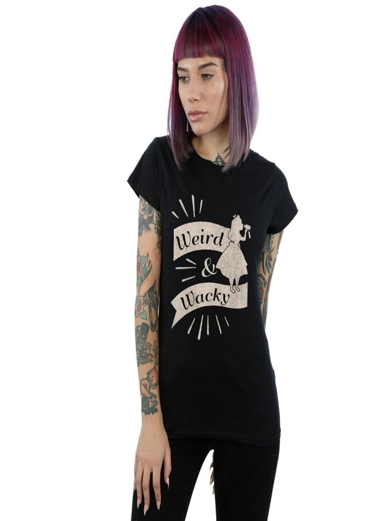 Disney - T-shirt ALICE IN WONDERLAND WEIRD AND WACKY Noir - Kiabi