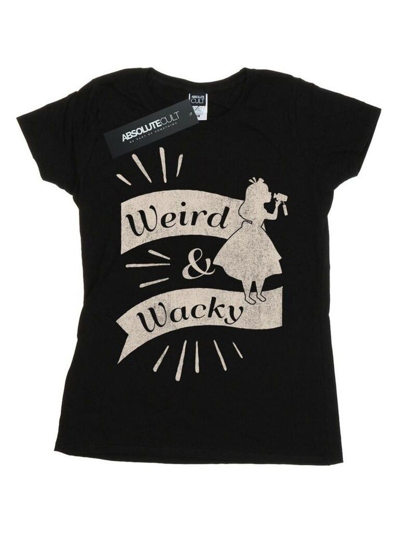 Disney - T-shirt ALICE IN WONDERLAND WEIRD AND WACKY Noir - Kiabi