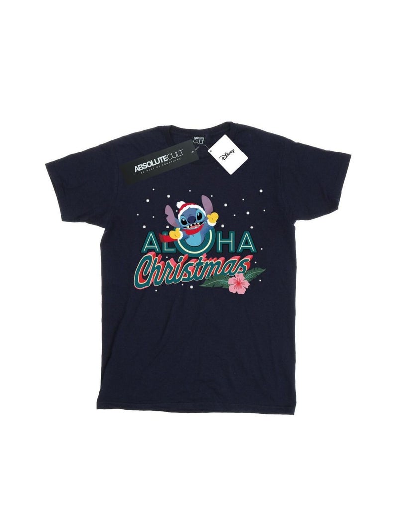 Disney - T-shirt ALOHA Bleu marine - Kiabi