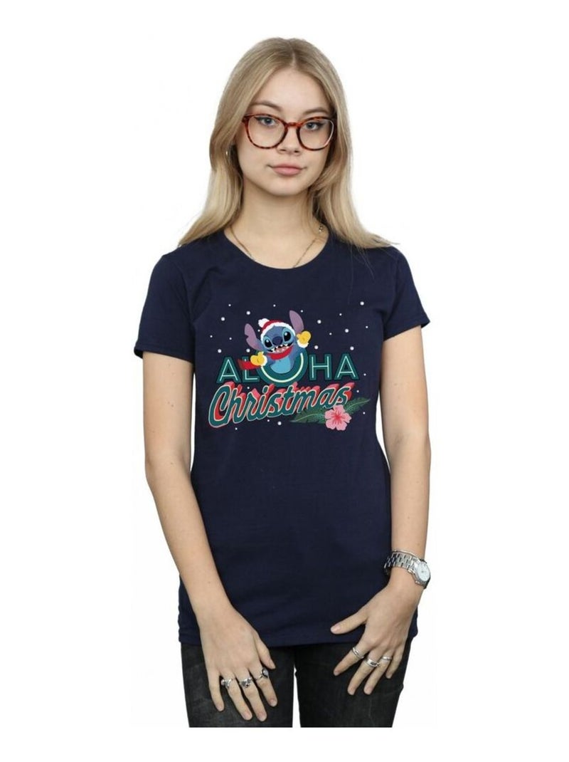 Disney - T-shirt ALOHA Bleu marine - Kiabi