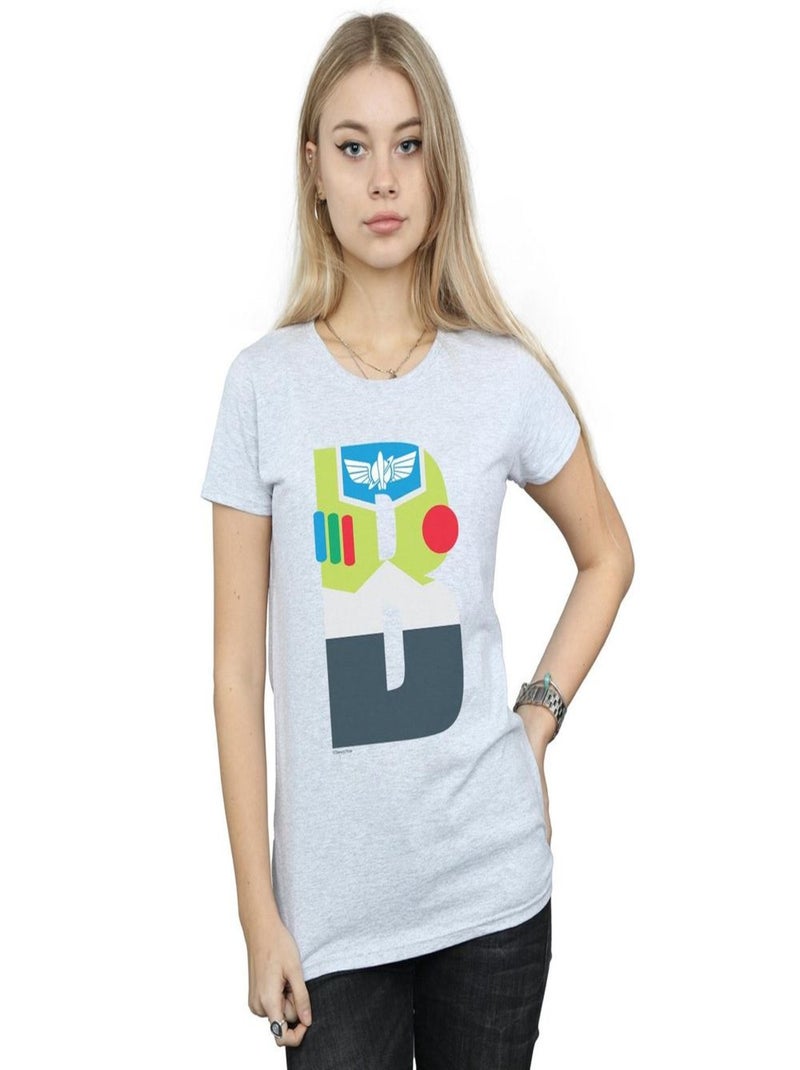 Disney - T-shirt ALPHABET B IS FOR LIGHTYEAR Gris chiné - Kiabi