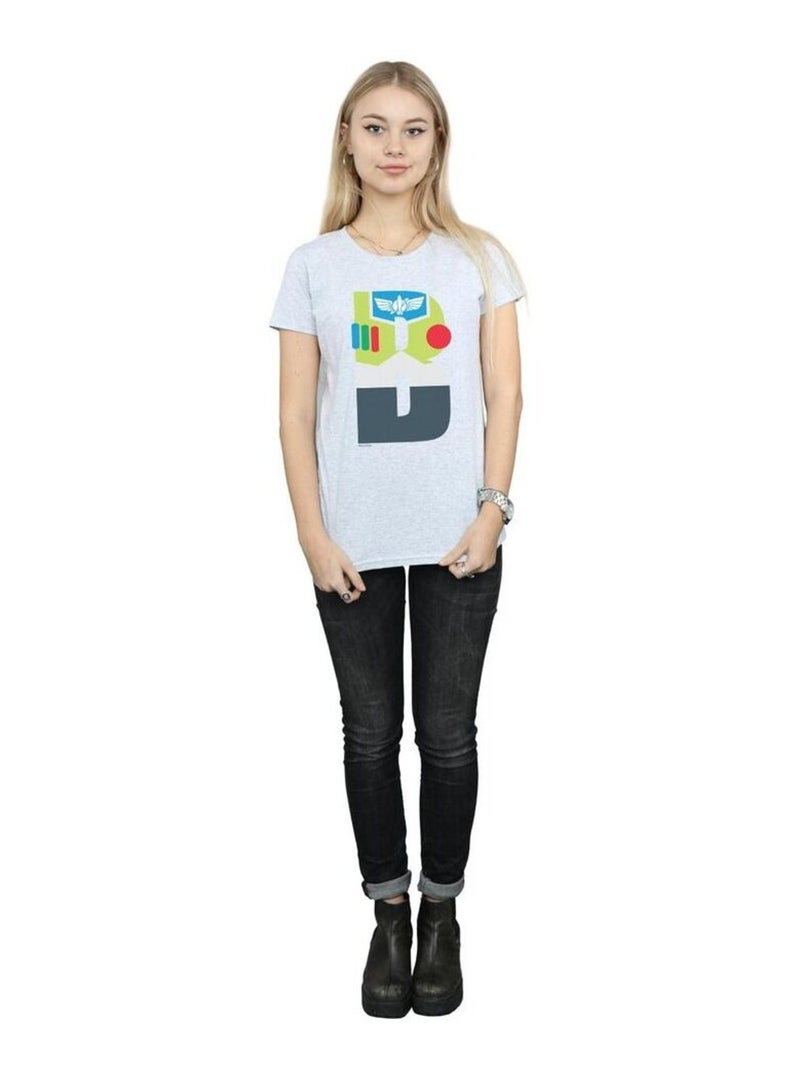 Disney - T-shirt ALPHABET B IS FOR LIGHTYEAR Gris chiné - Kiabi
