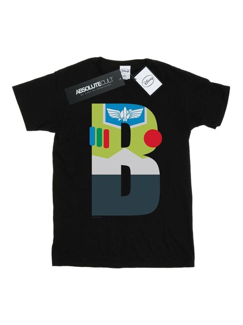 Disney - T-shirt ALPHABET B IS FOR LIGHTYEAR Noir - Kiabi
